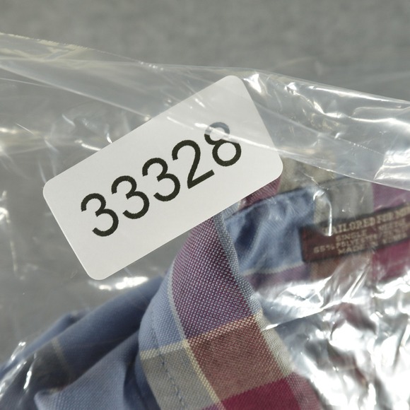 Vintage Levis Shirt Mens XL Blue Red Plaid Button Down Fitted Long Sleeve - Picture 8 of 8